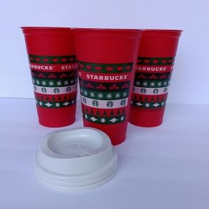 NEW Starbucks Holiday Cups 2013 -- Set of 3